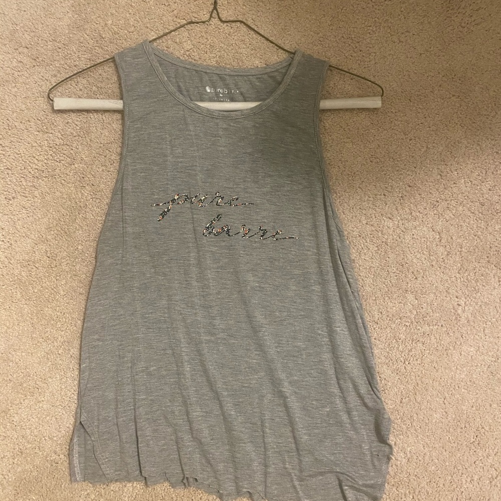 Pure Barre by Splits 59 size xs gray crop tank